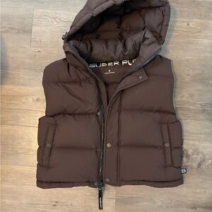 Aritzia Brown Puffer Vest